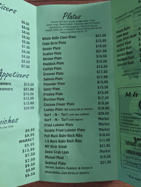 Menu Essex Seafood House Two - 9