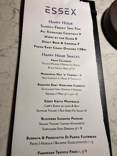 Menu Essex - 2