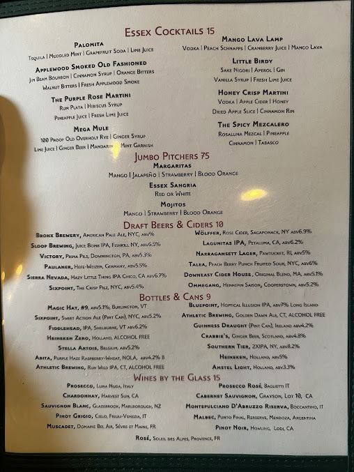 Menu Essex - 8