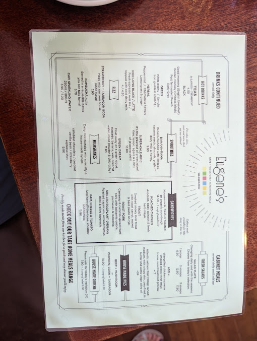 Menu Eugene's Cafe - 0