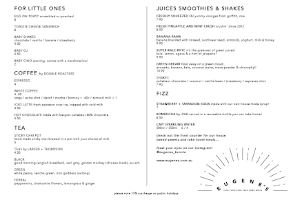 Menu Eugene's Cafe - 3