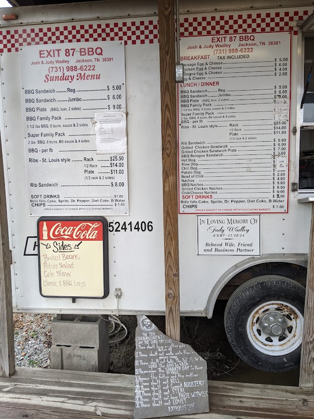 Menu Exit 87 Bbq Catering - 1