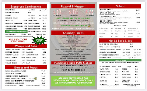 Menu Fabulous Freddies Italian Eatery - 8