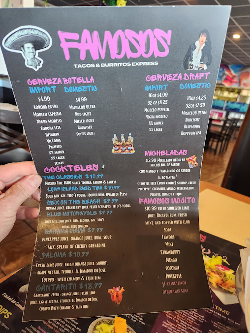 Menu Famosos Tacos & Tequila - 5