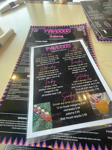 Menu Famosos Tacos & Tequila - 6