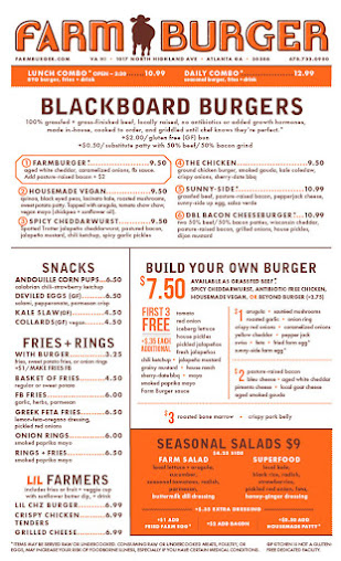 Menu Farm Burger Virginia Highland - 2