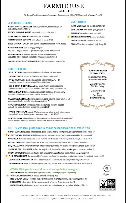 Menu Farmhouse Blakeslee - 0