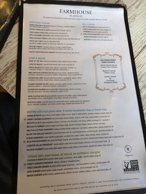 Menu Farmhouse Blakeslee - 5