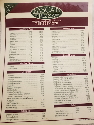 Menu Fascati Pizzeria - 0