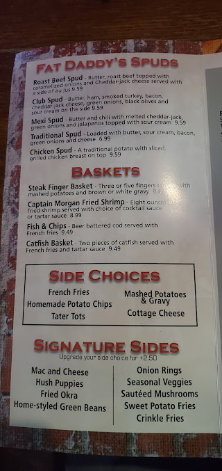 Menu Fat Daddys Pub And Grille - 1