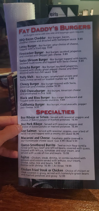 Menu Fat Daddys Pub And Grille - 3