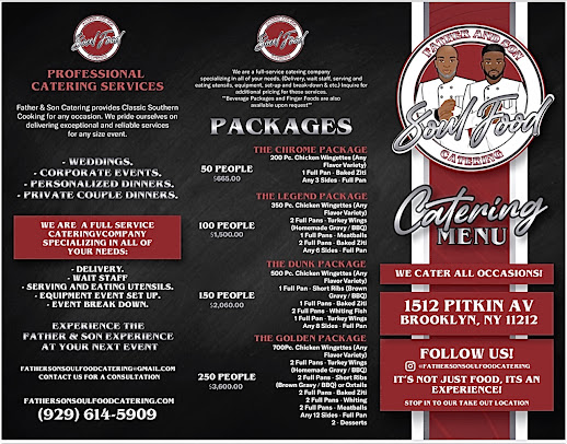 Menu Father Son Soul Food Catering - 2