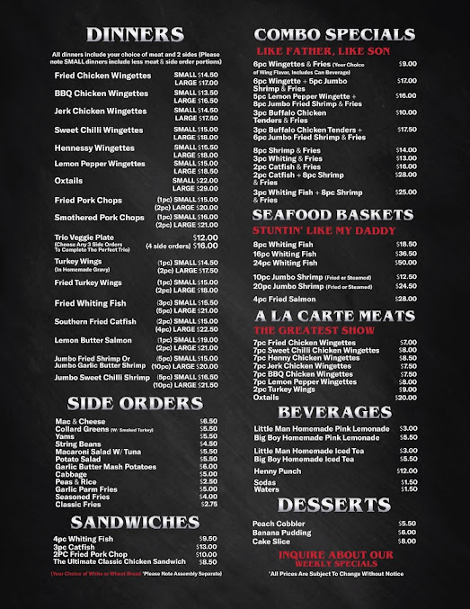 Menu Father Son Soul Food Catering - 6