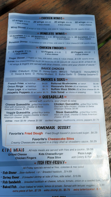 Menu Favorites Pizza Wings Lewiston - 1