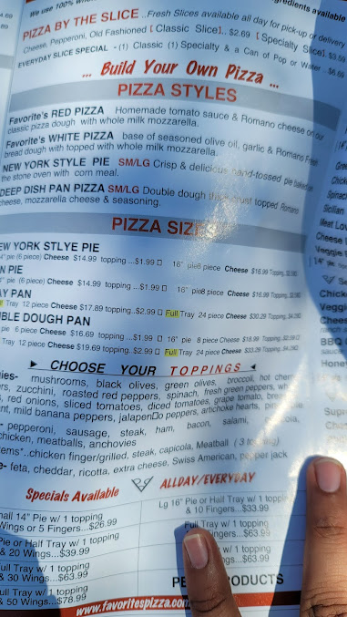 Menu Favorites Pizza Wings Lewiston - 3