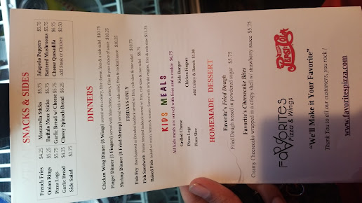 Menu Favorites Pizza Wings Lewiston - 4