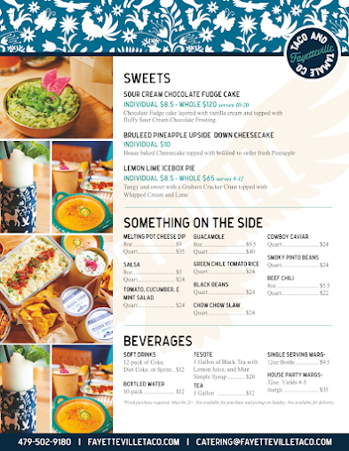 Menu Fayetteville Taco Tamale Co - 5