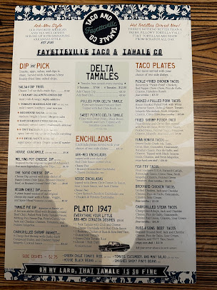 Menu Fayetteville Taco Tamale Co - 6