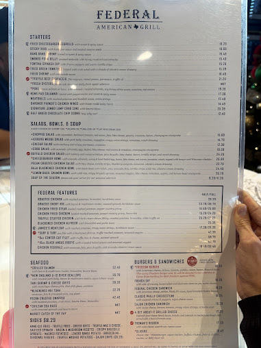 Menu Federal American Grill - 7