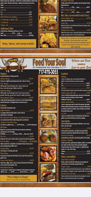 Menu Feed Your Soul Restaurant - 7