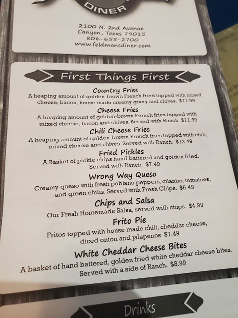 Menu Feldmans Wrong Way Diner - 5