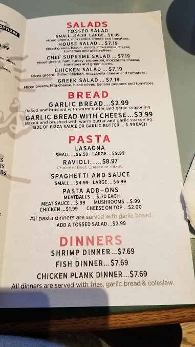 Menu Fesslers Legendary Pizza And Hoagies - 1