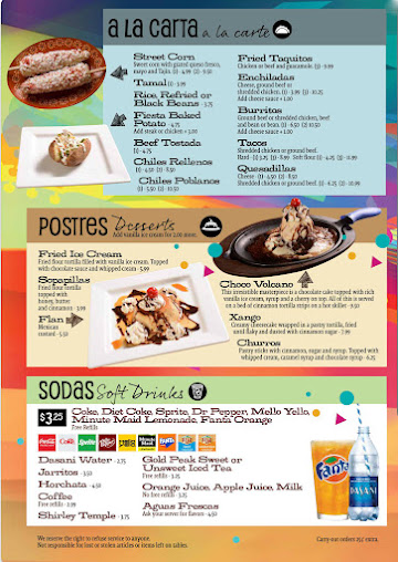 Menu Fiesta Mexicana Benson - 4