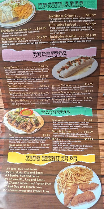 Menu Fiesta Patria Mexican Restaurant Cantina - 0