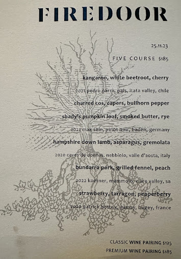 Menu Firedoor Restaurant - 1