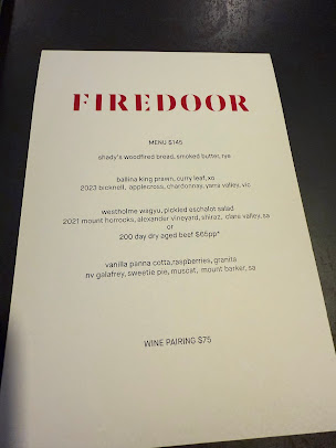 Menu Firedoor Restaurant - 5