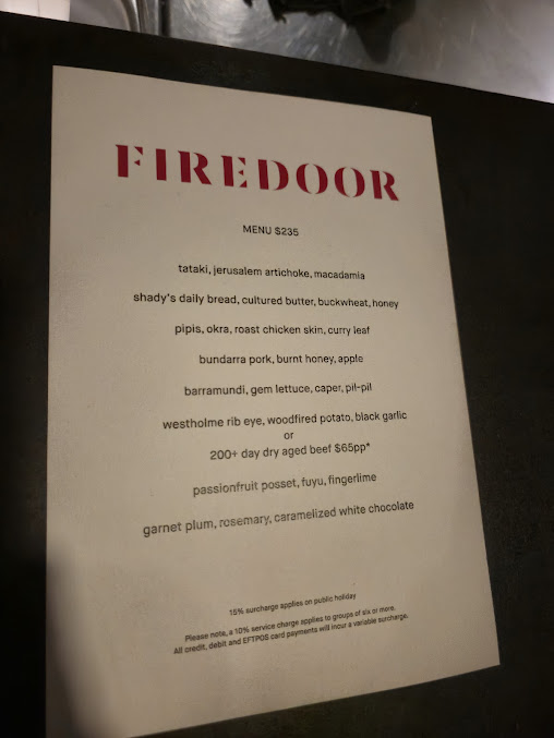 Menu Firedoor Restaurant - 8
