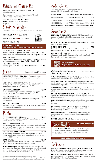Menu Fireworks Restaurant - 0