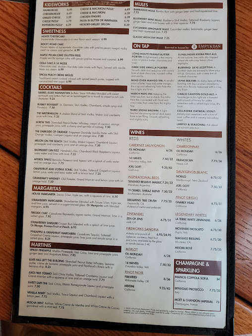 Menu Fireworks Restaurant - 2