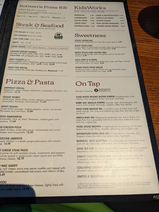 Menu Fireworks Restaurant - 8