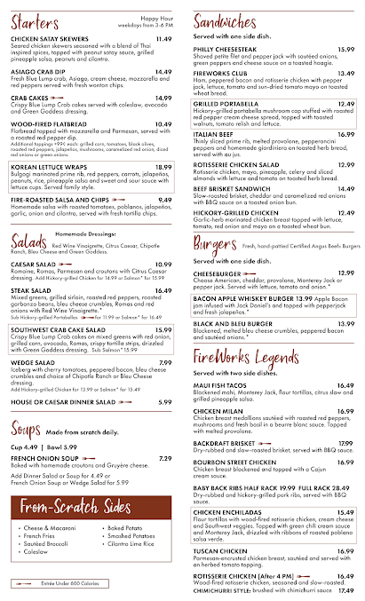 Menu Fireworks Restaurant - 9