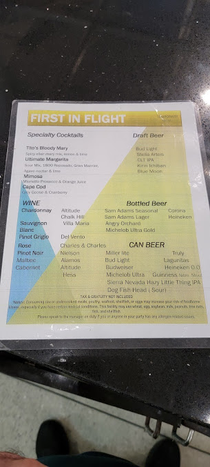 Menu First In Flight Bar - 4