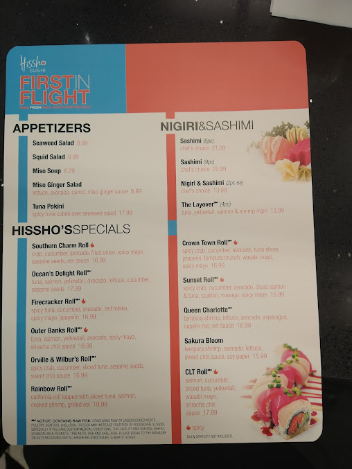 Menu First In Flight Bar - 8