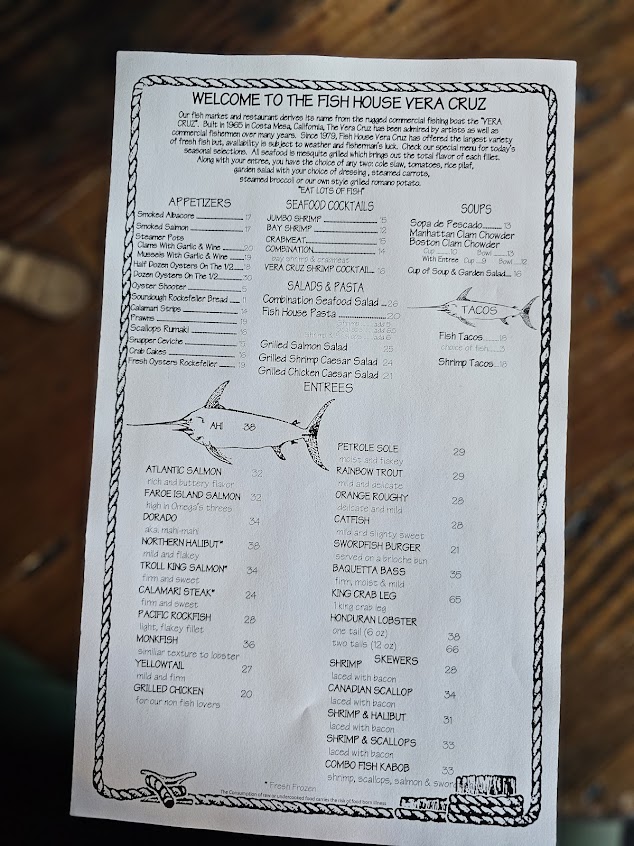 Menu Fish House Vera Cruz - 0