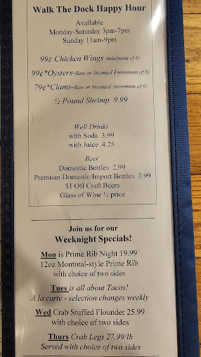 Menu Fish Slips Marina Raw Bar Grill - 9