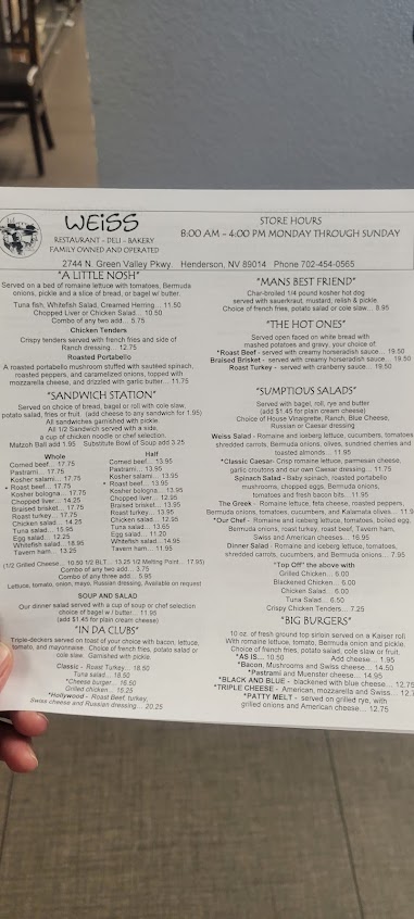 Menu Fishers Deli Formerly Weiss Deli - 8