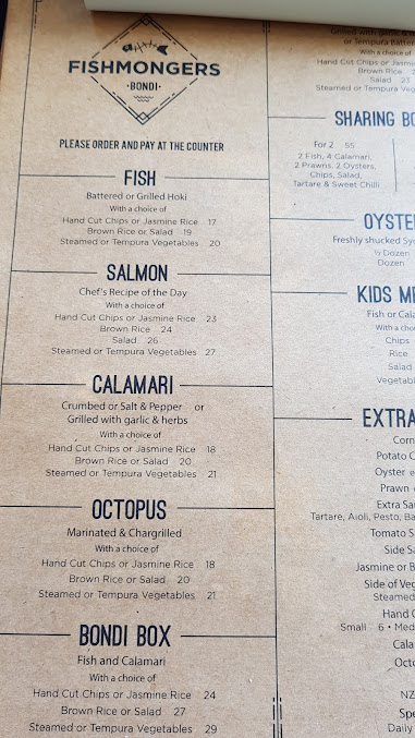 Menu Fishmongers - 1