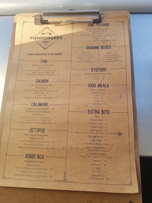 Menu Fishmongers - 7