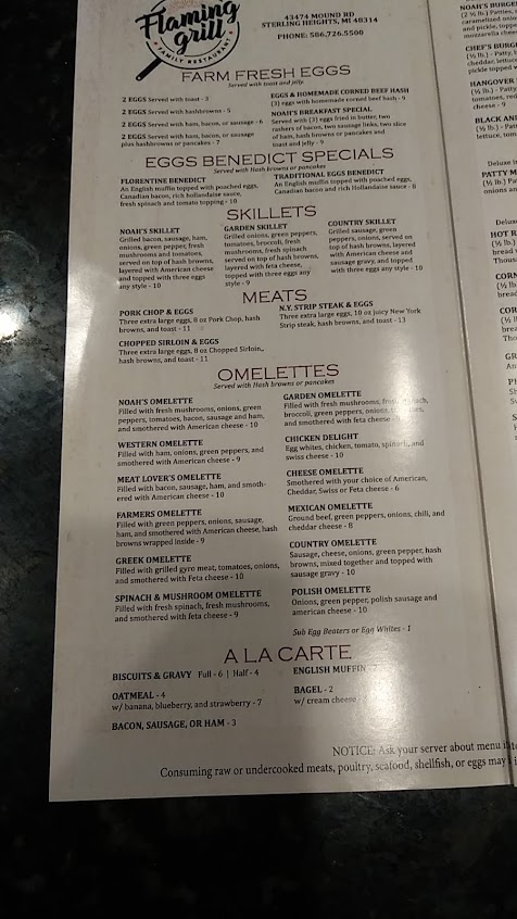 Menu Flaming Grill Family Dining - 5