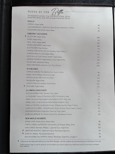Menu Flemings Prime Steakhouse Wine Bar Miami - 1