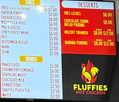 Menu Fluffies Hot Chicken Les - 1