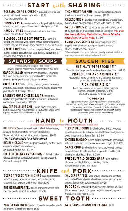Menu Flying Saucer Draught Emporium - 4
