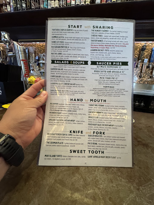 Menu Flying Saucer Draught Emporium - 6