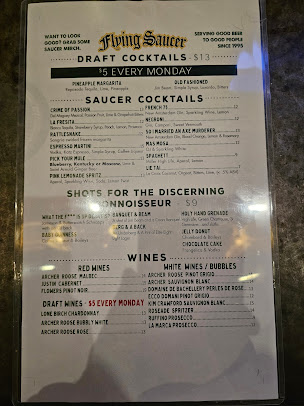 Menu Flying Saucer Draught Emporium - 8