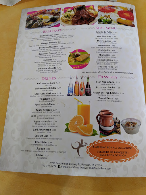 Menu Fonda Santa Rosa - 1