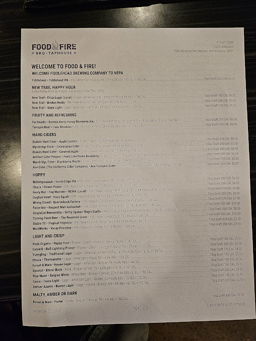 Menu Food & Fire Bbq-Taphouse - 6